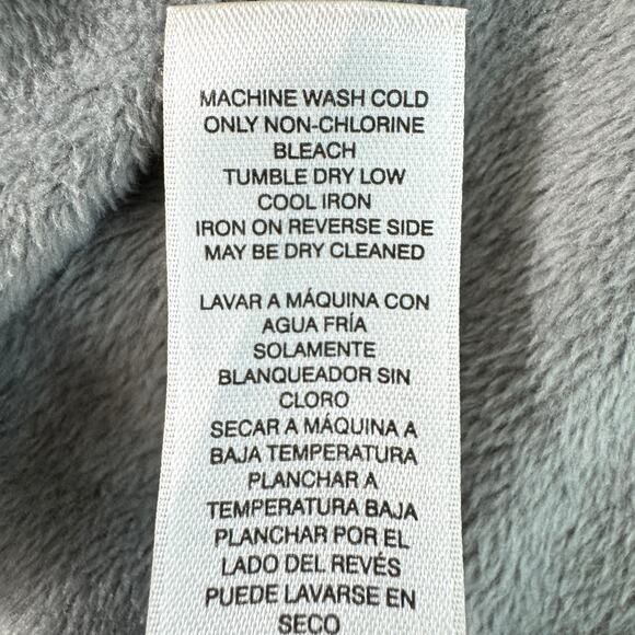 Chico's Womens Weekends Velour Hoodie Pullover Top Size L Comfy Gray - Picture 5 of 6